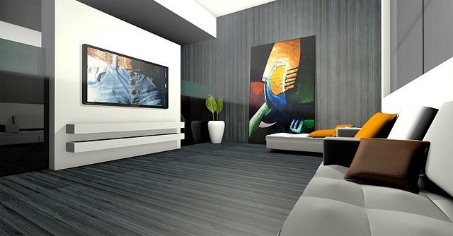 example of possible future room inside virtual real estate - living room example